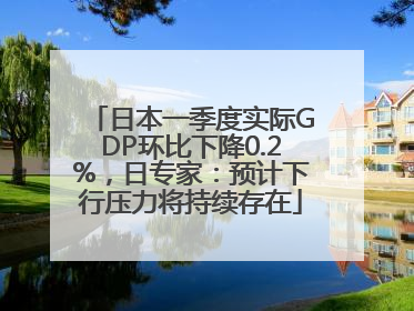 日本一季度实际GDP环比下降0.2%，日专家：预计下行压力将持续存在