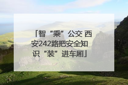 智“乘”公交 西安242路把安全知识“装”进车厢