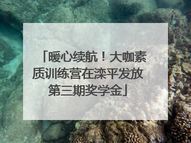 暖心续航！大咖素质训练营在滦平发放第三期奖学金