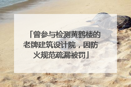 曾参与检测黄鹤楼的老牌建筑设计院，因防火规范疏漏被罚