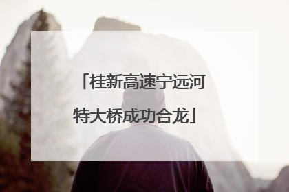 桂新高速宁远河特大桥成功合龙