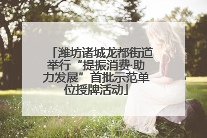 潍坊诸城龙都街道举行“提振消费·助力发展”首批示范单位授牌活动