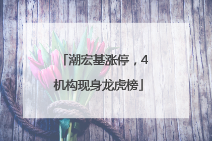 潮宏基涨停，4机构现身龙虎榜