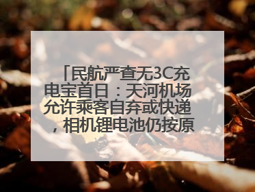民航严查无3C充电宝首日：天河机场允许乘客自弃或快递，相机锂电池仍按原规定执行