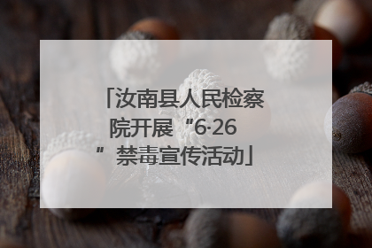 汝南县人民检察院开展“6·26”禁毒宣传活动