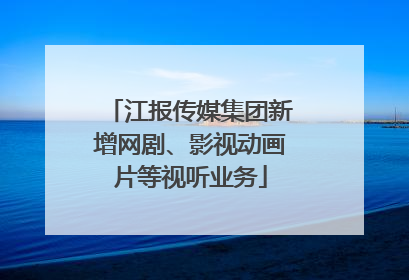 江报传媒集团新增网剧、影视动画片等视听业务