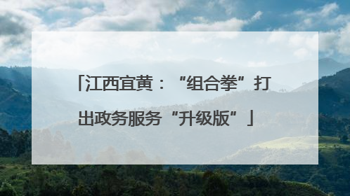江西宜黄：“组合拳”打出政务服务“升级版”