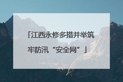 江西永修多措并举筑牢防汛“安全网”