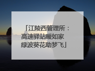 江陵西管理所：高速驿站暖如家 绿波葵花助梦飞
