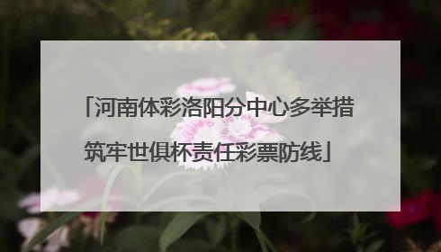 河南体彩洛阳分中心多举措筑牢世俱杯责任彩票防线