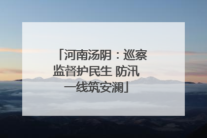 河南汤阴：巡察监督护民生 防汛一线筑安澜