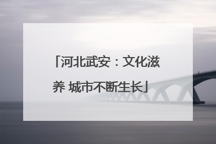 河北武安：文化滋养 城市不断生长