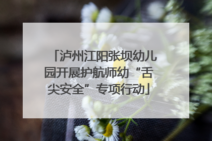 泸州江阳张坝幼儿园开展护航师幼“舌尖安全”专项行动
