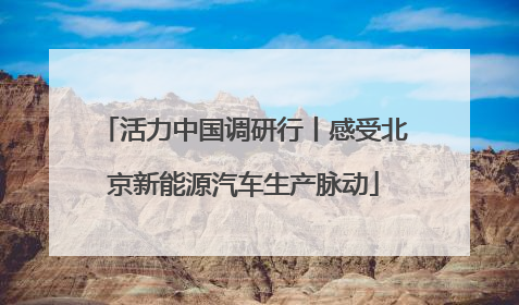 活力中国调研行丨感受北京新能源汽车生产脉动