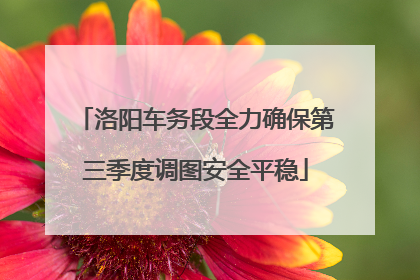 洛阳车务段全力确保第三季度调图安全平稳