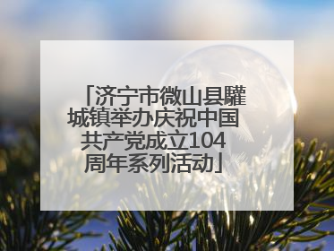 济宁市微山县驩城镇举办庆祝中国共产党成立104周年系列活动