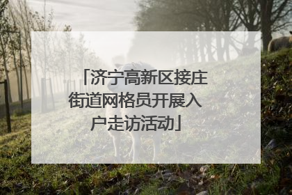 济宁高新区接庄街道网格员开展入户走访活动