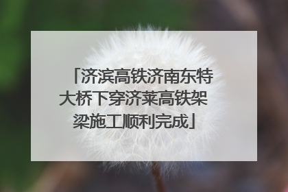 济滨高铁济南东特大桥下穿济莱高铁架梁施工顺利完成