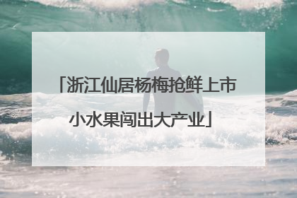 浙江仙居杨梅抢鲜上市 小水果闯出大产业
