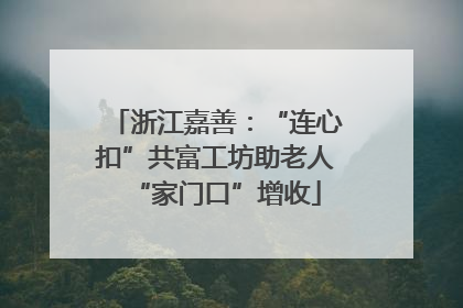 浙江嘉善：“连心扣”共富工坊助老人“家门口”增收
