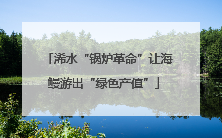 浠水“锅炉革命”让海鳗游出“绿色产值”