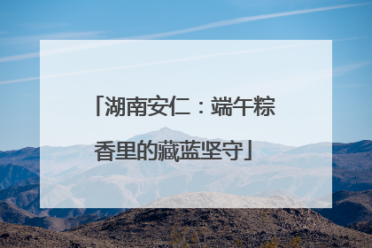 湖南安仁：端午粽香里的藏蓝坚守