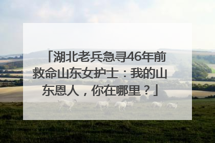 湖北老兵急寻46年前救命山东女护士：我的山东恩人，你在哪里？