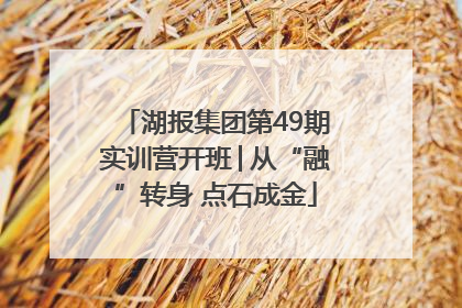 湖报集团第49期实训营开班│从“融”转身 点石成金