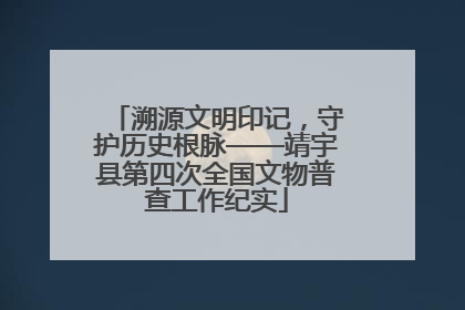 溯源文明印记，守护历史根脉——靖宇县第四次全国文物普查工作纪实