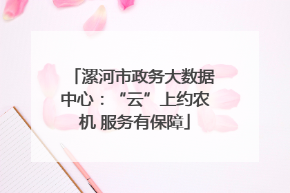 漯河市政务大数据中心：“云”上约农机 服务有保障
