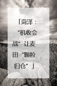 菏泽：“机收会战”让麦田“颗粒归仓”