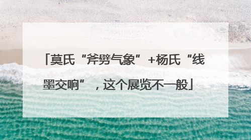 莫氏“斧劈气象”+杨氏“线墨交响”，这个展览不一般