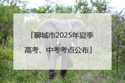 聊城市2025年夏季高考、中考考点公布