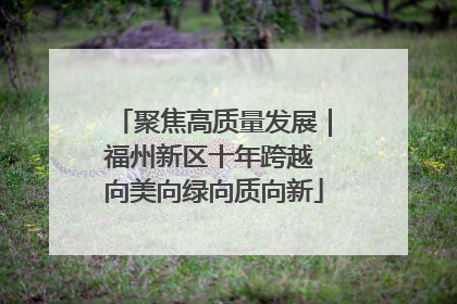 聚焦高质量发展｜福州新区十年跨越 向美向绿向质向新