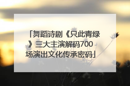 舞蹈诗剧《只此青绿》三大主演解码700场演出文化传承密码