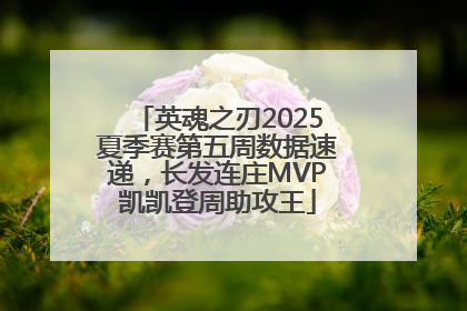 英魂之刃2025夏季赛第五周数据速递，长发连庄MVP凯凯登周助攻王