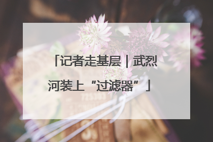 记者走基层｜武烈河装上“过滤器”