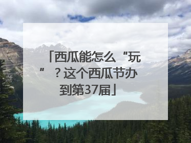 西瓜能怎么“玩”？这个西瓜节办到第37届