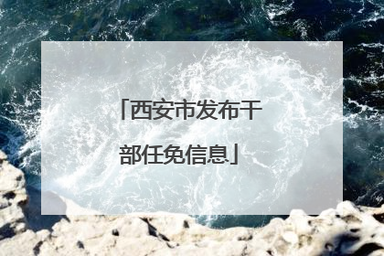 西安市发布干部任免信息