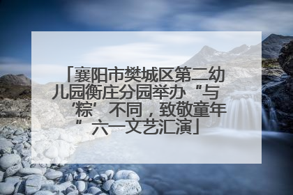 襄阳市樊城区第二幼儿园衡庄分园举办“与‘粽’不同，致敬童年”六一文艺汇演
