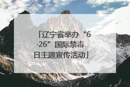 辽宁省举办“6·26”国际禁毒日主题宣传活动