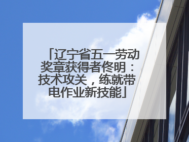 辽宁省五一劳动奖章获得者佟明：技术攻关，练就带电作业新技能