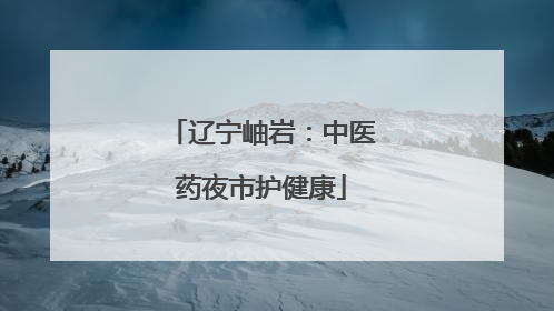辽宁岫岩：中医药夜市护健康