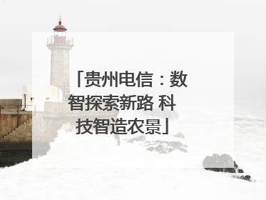 贵州电信：数智探索新路 科技智造农景