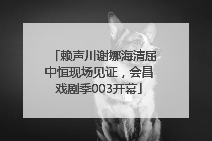 赖声川谢娜海清屈中恒现场见证，会昌戏剧季003开幕