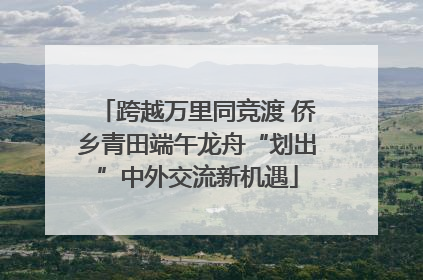 跨越万里同竞渡 侨乡青田端午龙舟“划出”中外交流新机遇