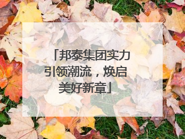 邦泰集团实力引领潮流，焕启美好新章