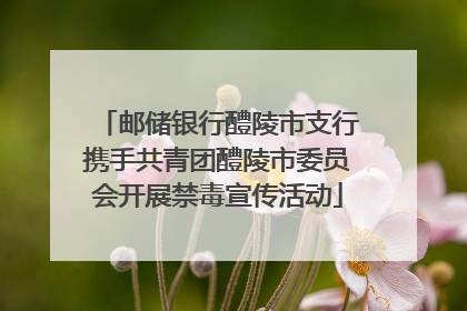 邮储银行醴陵市支行携手共青团醴陵市委员会开展禁毒宣传活动