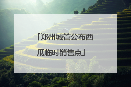 郑州城管公布西瓜临时销售点