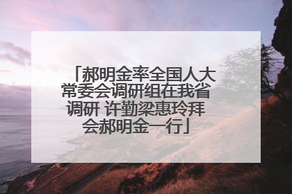 郝明金率全国人大常委会调研组在我省调研 许勤梁惠玲拜会郝明金一行